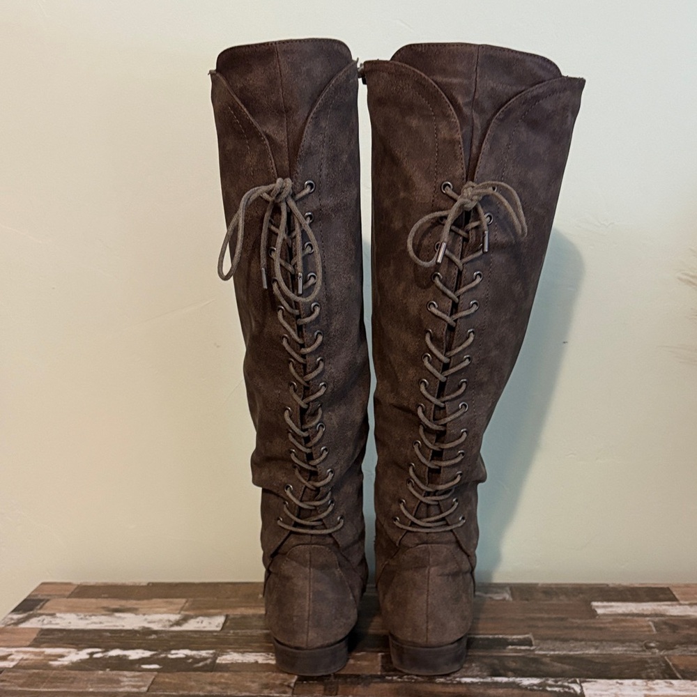 Maurices Chocolate Lace-Up Boots